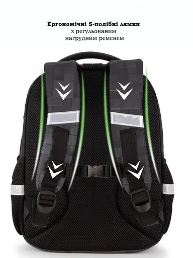 Ортопедический школьный рюкзак 6 в 1 для мальчика School Standard 38х30х18 см Майнкрафт для младших классов (170-57) - фото 7