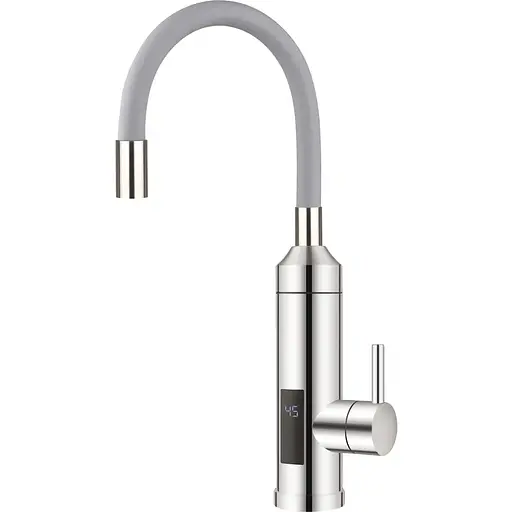 Проточный водонагреватель Zerix ELW35-EF-G 3,3kW с индикатором температуры и силиконовым изливом ZX5642 - фото 1