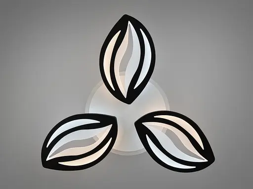 Черный потолочный лед люстра с пультом, димером и подсветкой, 52W - фото 3