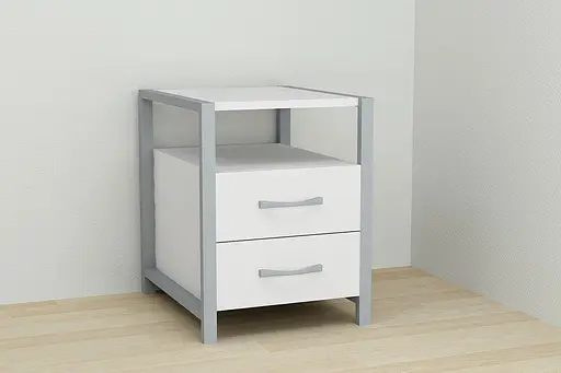 Тумба універсальна Ferrum-decor Вів'єн 2/2 50x41x40 сірий ДСП Білий 16мм (FRD-104166) - фото 4