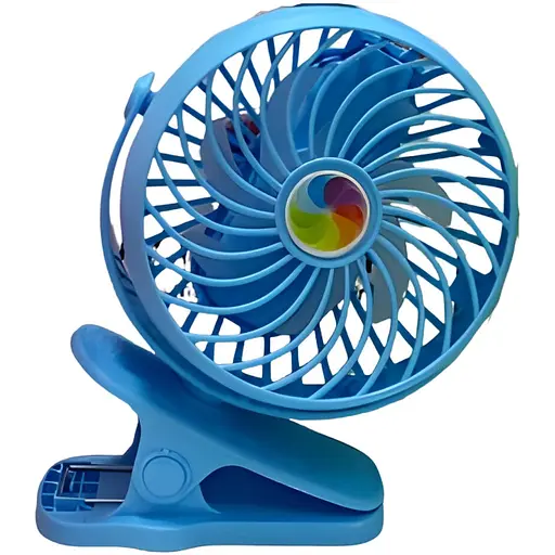 Вентилятор Mini Fan з акумулятором на прищіпці блакитний (2628-10)