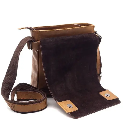 Кожаная мужская сумка через плечо Hill&Burry 24.5х21х6 см sum0025924 - фото 5