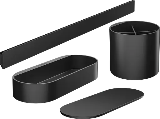 Комплект аксесуарів Hansgrohe WallStoris 4в1 Matt Black 27968670, Чорний матовий - фото 1