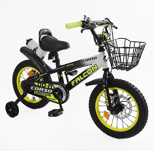 Велосипед 2-х колісний 14" FL-14766 "Corso Falcon", сталева рама, кошик, пляшечка, 85% складання (6800070147664) - фото 1