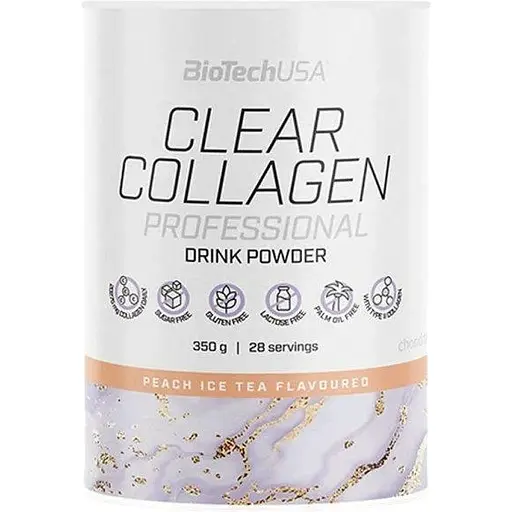 Для суглобів та зв'язок BiotechUSA Clear Collagen Professional Peach ice tea 350 г - фото 1