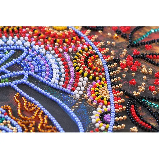 Набор-миди для вышивки бисером "Хамелеон" AMB-034 20х20 см - фото 4