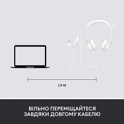 Гарнитура Logitech H390 USB Off-White (981-001286) - фото 8