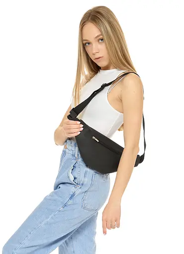 Поясна сумка бананка Sambag Soho BSH чорний 33 х 14 см (82111001) - фото 6