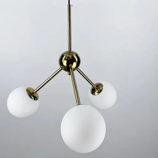 Підвісний/стельовий світильник з білими плафонами Line.F AOC 9/3 GD - фото 6