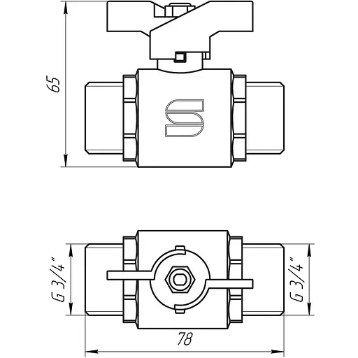 Кран кульовий прямий Selba 3/4″ ЗЗ КБ SL1503 - фото 3