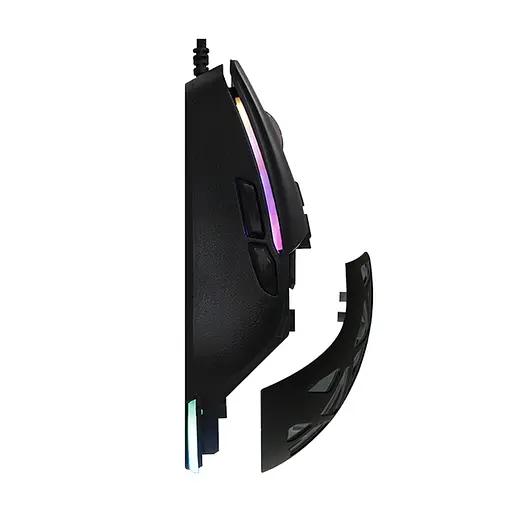 Проводная мышь Jedel GM1390 игровая с RGB подсветкой и сменной магнитной панелью черный - фото 3