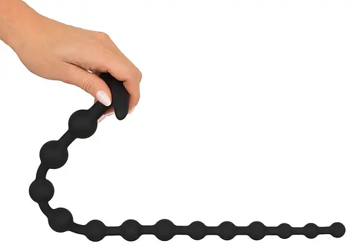 Анальний ланцюжок Black Velvets Anal Beads 50 см (чорний) - фото 5