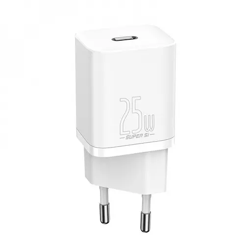 Сетевое зарядное устройство для Baseus Super Silicone PD Charger 25W Type-C белый(35120 white)