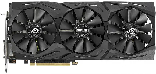 Видеокарта ASUS GTX 1070Ti 8Gb Strix Gaming Advanced (ROG-STRIX-GTX1070TI-A8G-GAMING) (GDDR5, 256 bit, PCI-E 3.0 x16) Б/у - фото 1