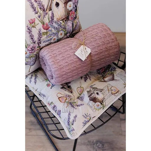 Подушка на стілець Прованс Лавандовий садочок 40х40 см (44352) - фото 7