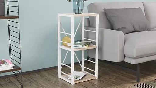 Етажерка 3/34 Серії Коннект 73x34x28 білий ДСП Дуб Сан-Марино 16мм FRD-104296 - фото 2