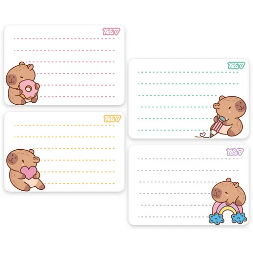 Наліпки на зошити Yes Капібари 8 шт. (955532) - фото 2