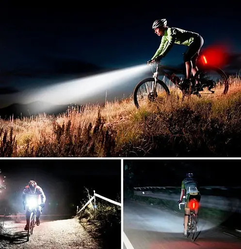 Вело фара з заднім ліхтарем мигалкою RB-B16 велосипедний ліхтар з кріпленням на батарейках - фото 7