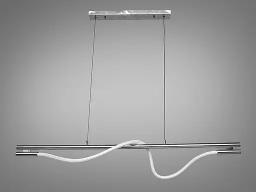 Сучасна підвісна світлодіодна люстра шланг, 15Вт, срібна люстра - фото 1