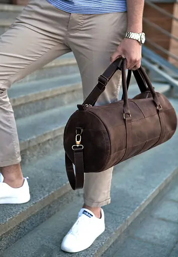 Шкіряна сумка Harper темно-коричнева Crazy Horse - фото 9