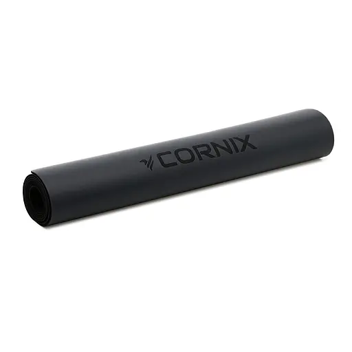 Килимок спортивний Cornix PU 183 x 68 x 0.4 см для йоги та фітнесу XR-0317 Black - фото 5
