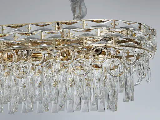 Поразительная хрустальная люстра овальной формы на 11 ламп. - фото 4