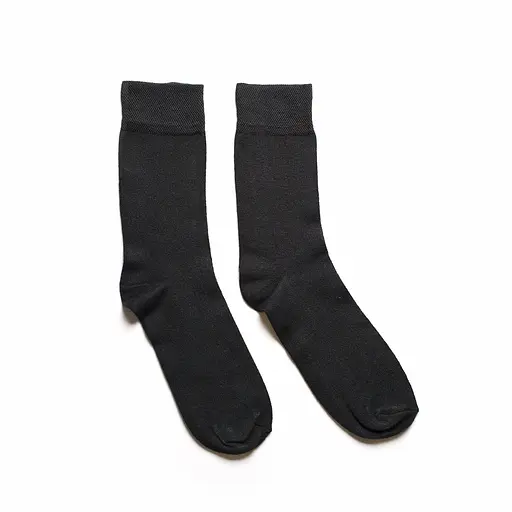Носки бамбук однотонные классические высокие бесшовные дышащие качественные ORGANIC bamboo черные JILL ANTONY - фото 3