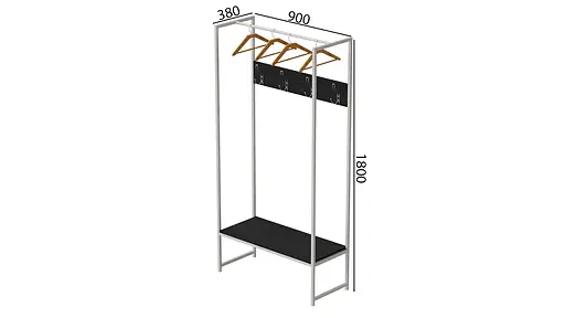 Вішалка модульна підлогова Треліс 12 180x90x38 білий ДСП Сосна Кембра 16мм FRD-104318 - фото 3