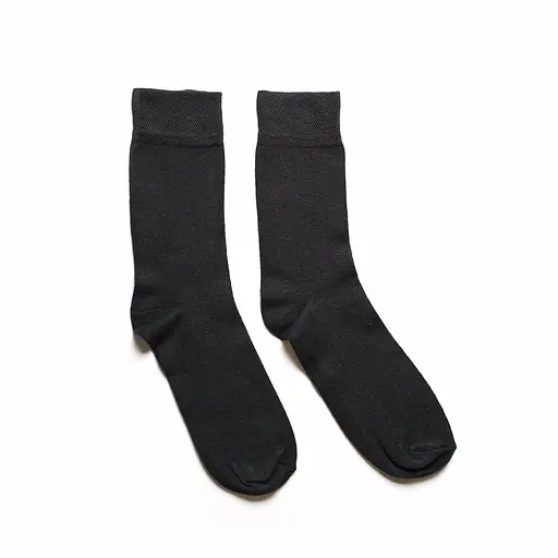 Носки бамбук однотонные классические высокие бесшовные качественные ORGANIC bamboo черные JILL ANTONY 44-45 - фото 1