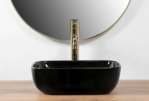 Умивальник Rea Belinda mini накладний black REA-U8004, Чорний - фото 5