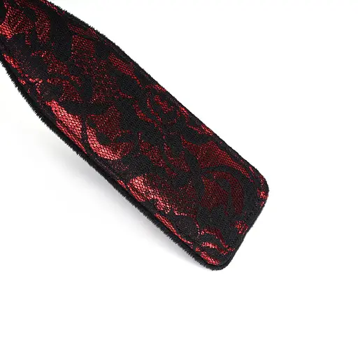 Шльопалка Liebe Seele Victorian Garden Lace and Velvet Spanking Paddle 32 см чорний з червоним - фото 5