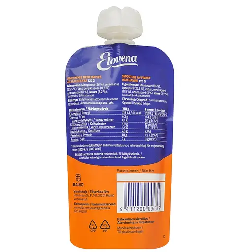 Смузи Elovena манго и ананас 120 мл - фото 2