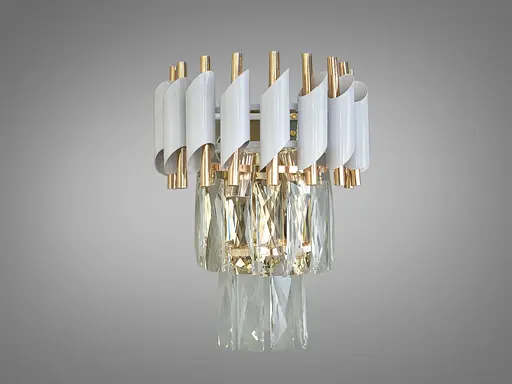 Сучасний кришталевий настінний світильник - фото 1