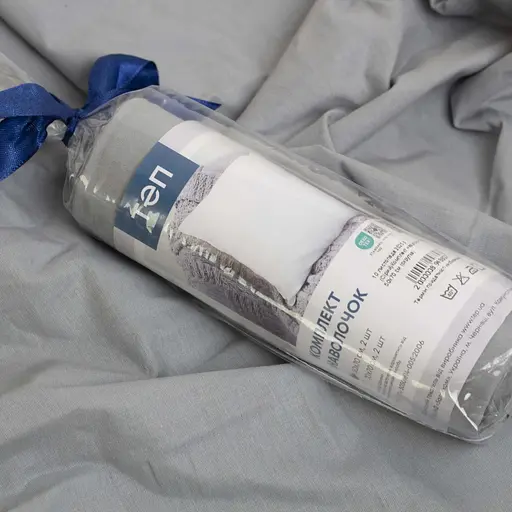 Комплект наволочок ТЕП скрутка сірий 50 x 70 см (2-03861_31469) - фото 6