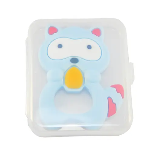 Прорізувач силіконовий "Єнот" MGZ-0402(Blue) у футлярі - фото 3