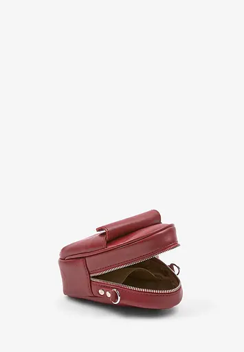 Кожаная женская мини-сумка Kroha красная - фото 7