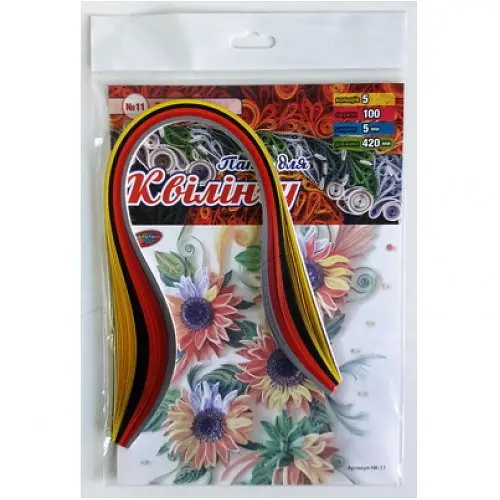 Набор для квиллинга №11 "Листопад" 5 цветов 100шт/5мм/420мм НК-11 Колорит - фото 2