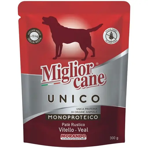Вологий корм для собак Morando Migliorcane Unico паштет з телятини 300 г - фото 1