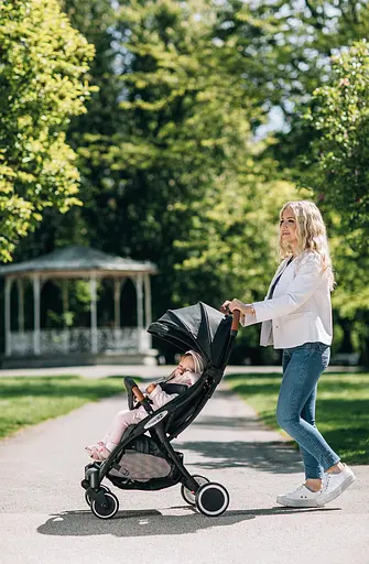 Коляска для ребенка прогулочная FreeON Nano, black [CD] - фото 3