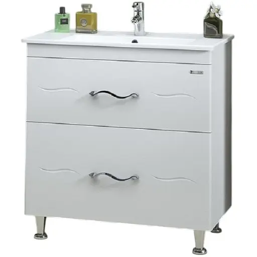 Тумба підлогова Sanwerk Миндаль 70 Білий з умивальником Qtap (MV0000888) Білий - фото 1