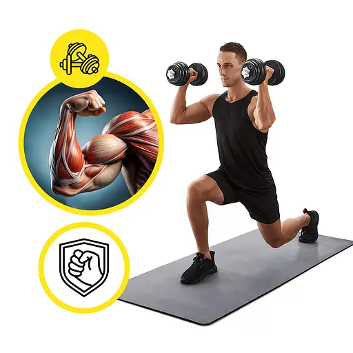 Гантелі металеві Cornix 2 x 15 кг набірні, в кейсі Black XR-0442 - фото 5