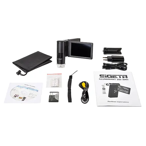 Цифровой микроскоп SIGETA Illuminant 10x-300x 5.0 MP 4" LCD (65510) - фото 4