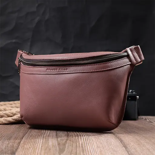 Бананка для женщин Grande Pelle из натуральной кожи 25х15х4.5 см sum0027024 - фото 9