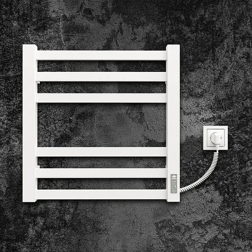 Електрична рушникосушарка Kosser Герда 500x500 ER тайм. білий ДГ01ERW, Білий матовий, Праве - фото 2