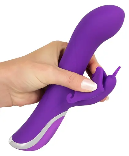 Вибратор-кролик Sweet Smile Rechargeable Rotating 23 см фиолетовый - фото 6