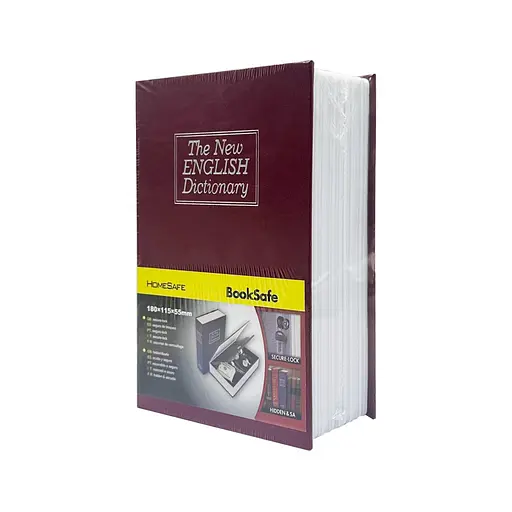 Сейф-книга з ключем для зберігання Sparta KBS-801(Bordo) мала, 18х11,5х5,5 см - фото 1