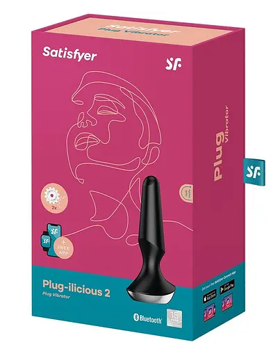 Анальная пробка Satisfyer Plug-ilicious 2, 14 см (черный) - фото 4