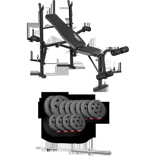 Набір Hop-Sport Premium 69кг з лавою TX-055 та штангою - фото 2