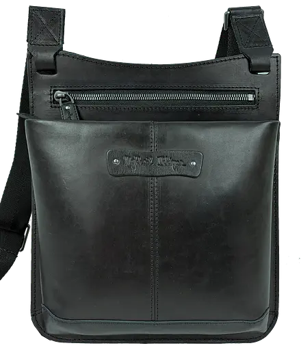 Мужская кожаная сумка планшетка черная Mykhail Ikhtyar sum0028762 - фото 1