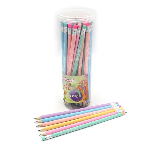 Карандаш чернографитовый Star Color Colors, HB, с ластиком, 48 шт.